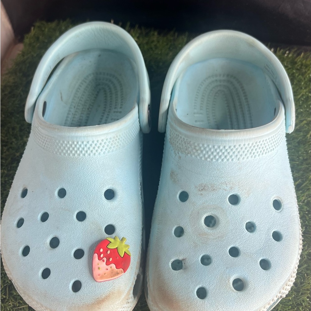 Crocs Classic Light Blue Clogs Slip On Shoes Kids Size 1